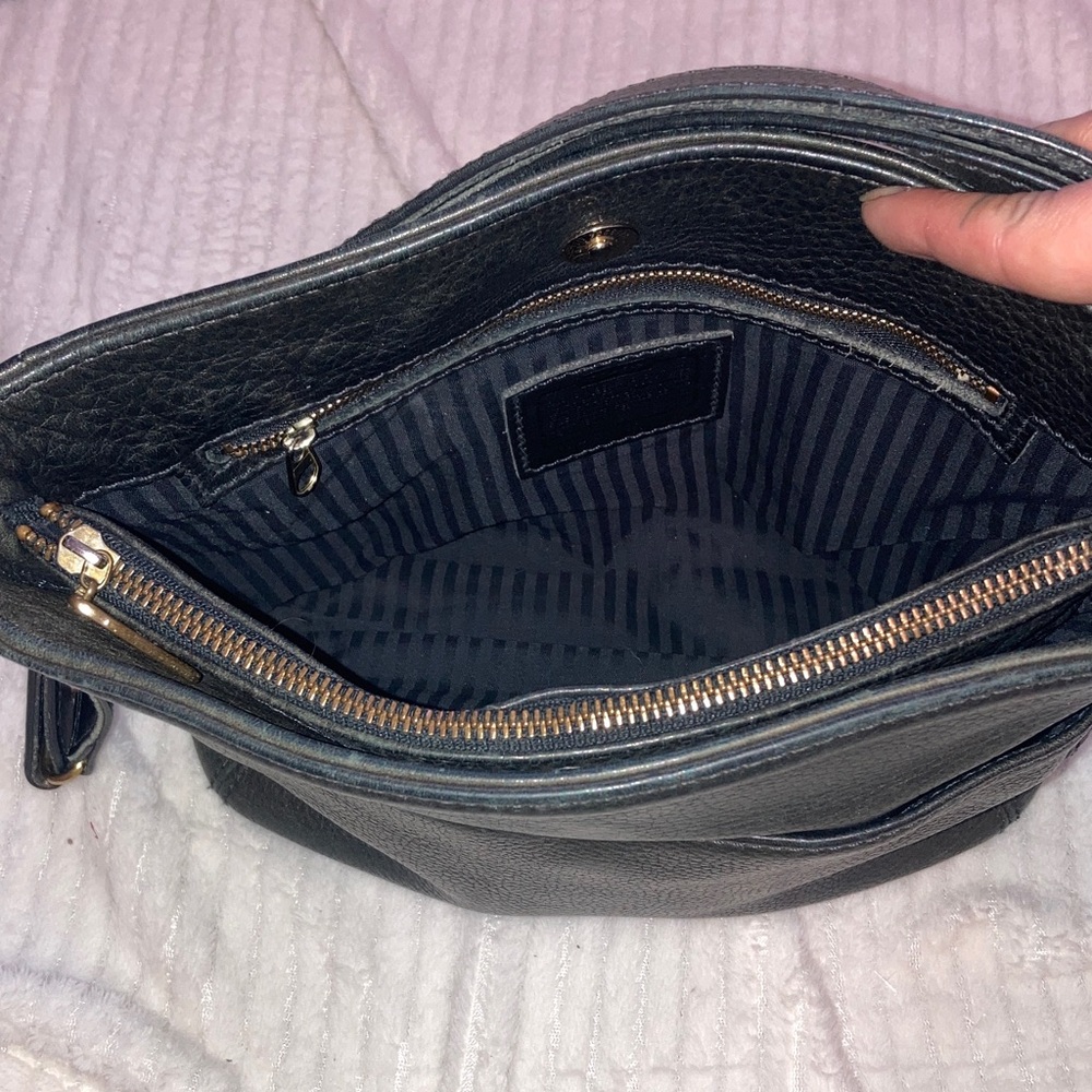 Coach VINTAGE 90’s Black pebbled Leather Shoulder Bag No-4924 NO CALLOUTS - Picture 7 of 13